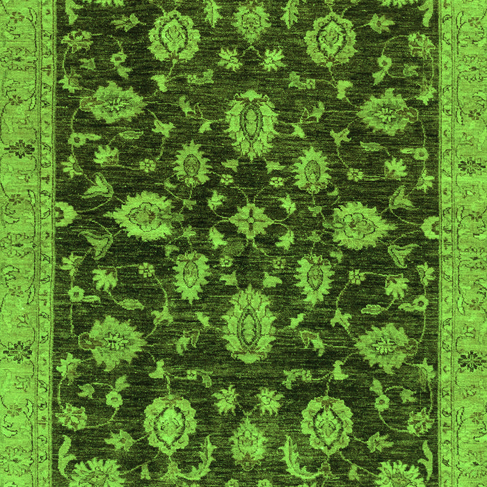 Machine Washable Oriental Green Traditional Area Rugs, wshabs3866grn