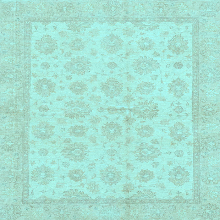Square Oriental Light Blue Traditional Rug, abs3867lblu