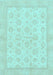 Machine Washable Oriental Light Blue Traditional Rug, wshabs3867lblu