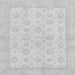 Square Machine Washable Oriental Gray Traditional Rug, wshabs3867gry