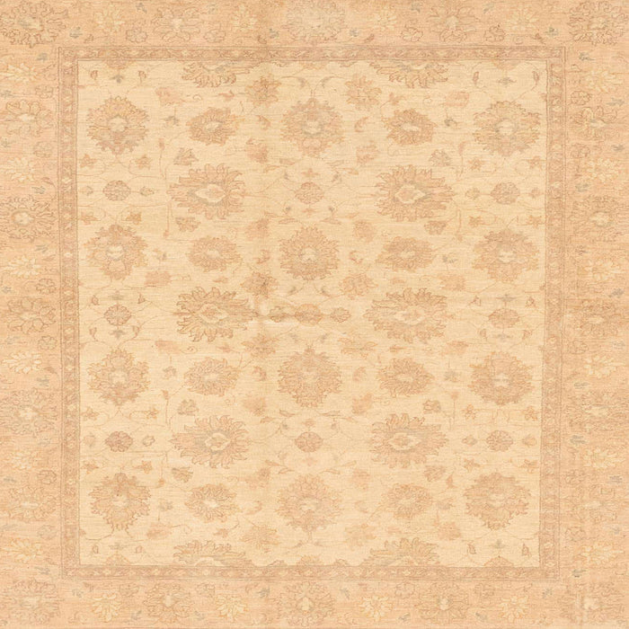 Square Machine Washable Abstract Mustard Yellow Rug, wshabs3867