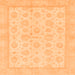 Square Oriental Orange Traditional Rug, abs3867org