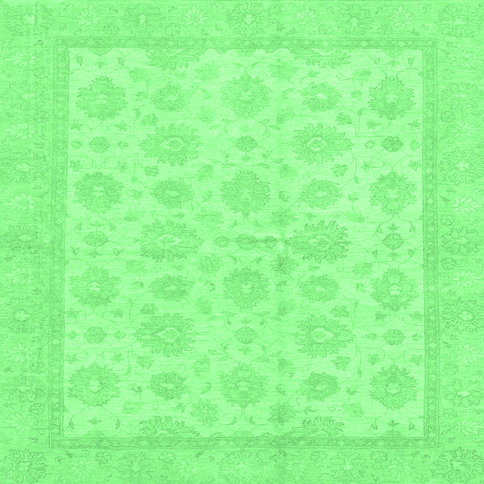 Square Oriental Emerald Green Traditional Rug, abs3867emgrn