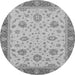 Round Oriental Gray Traditional Rug, abs3868gry