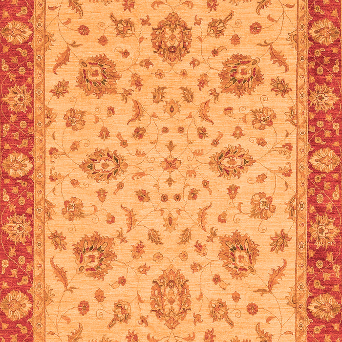 Machine Washable Oriental Orange Traditional Area Rugs, wshabs3868org