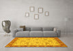 Machine Washable Oriental Yellow Traditional Rug in a Living Room, wshabs3868yw