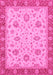 Machine Washable Oriental Pink Traditional Rug, wshabs3868pnk