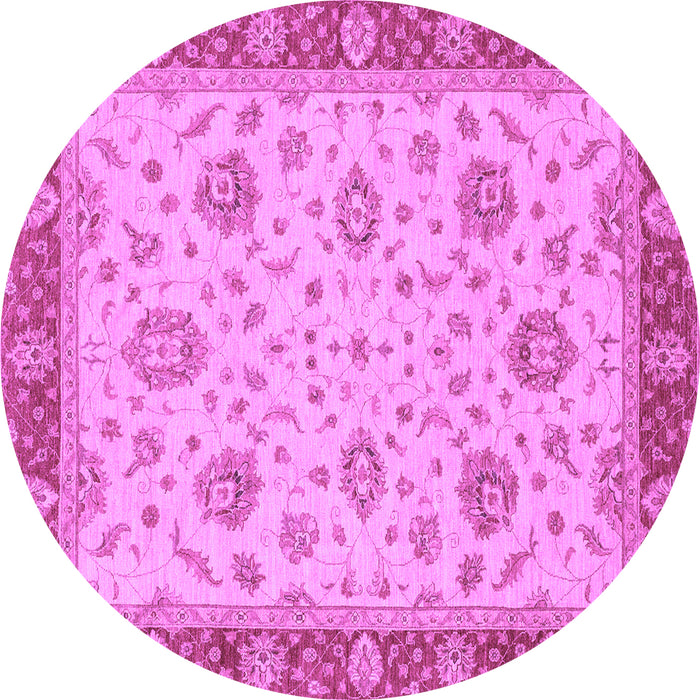 Round Machine Washable Oriental Purple Traditional Area Rugs, wshabs3868pur