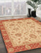 Abstract Orange Red Oriental Rug in Family Room, abs3868