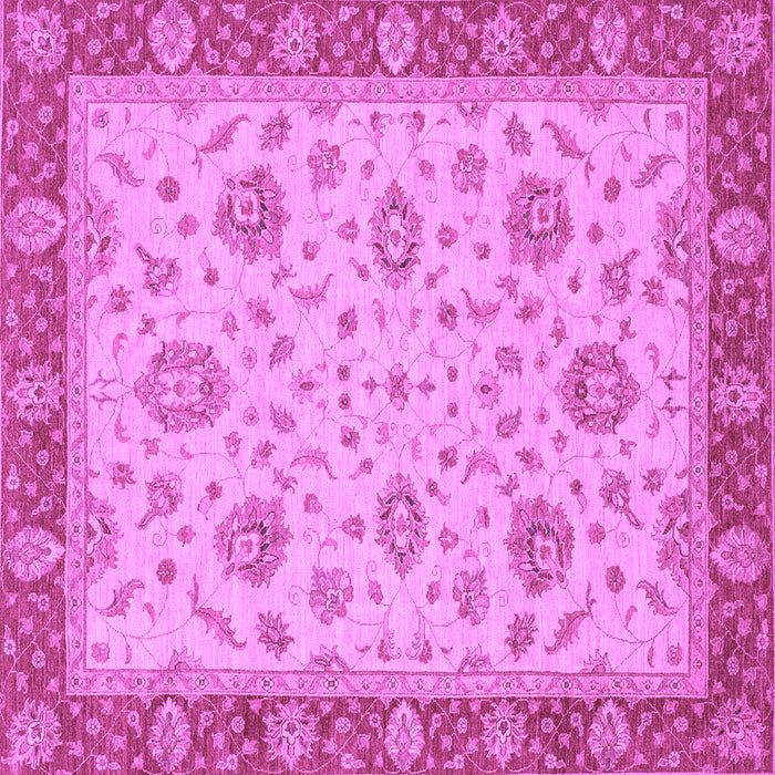 Square Machine Washable Oriental Purple Traditional Area Rugs, wshabs3868pur