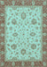 Machine Washable Oriental Light Blue Traditional Rug, wshabs3868lblu