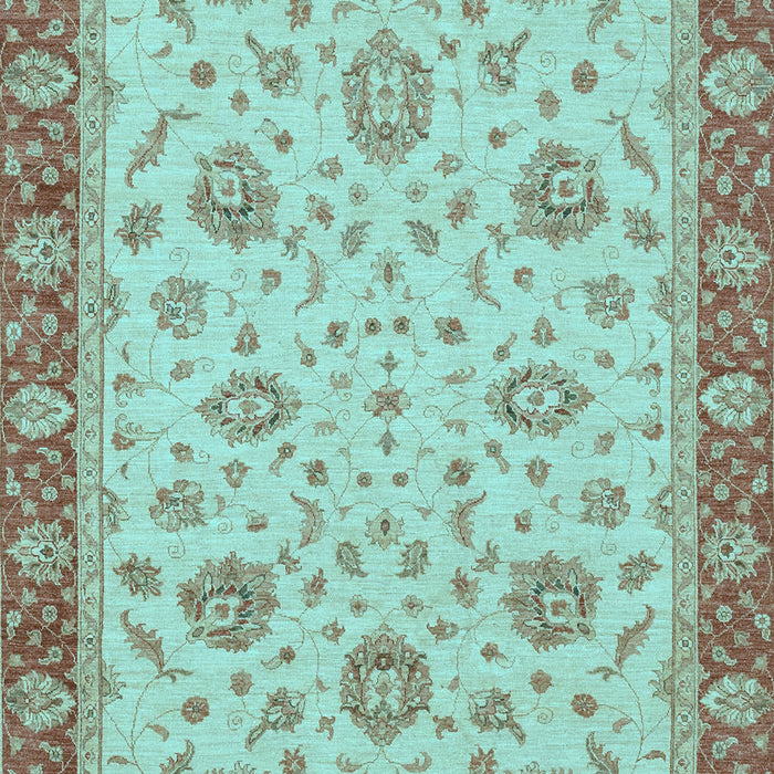 Machine Washable Oriental Light Blue Traditional Rug, wshabs3868lblu