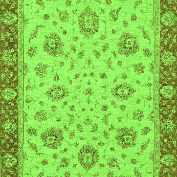 Machine Washable Oriental Green Traditional Area Rugs, wshabs3868grn