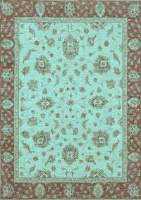 Oriental Light Blue Traditional Rug, abs3868lblu