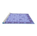 Sideview of Machine Washable Oriental Blue Traditional Rug, wshabs3868blu