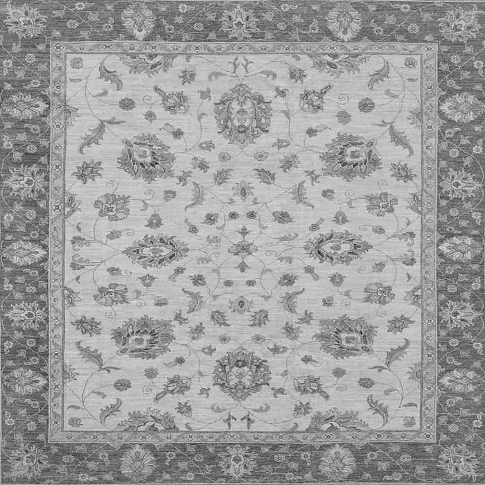 Square Machine Washable Oriental Gray Traditional Rug, wshabs3868gry