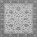 Square Machine Washable Oriental Gray Traditional Rug, wshabs3868gry