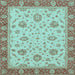 Square Oriental Light Blue Traditional Rug, abs3868lblu