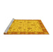 Sideview of Machine Washable Oriental Yellow Traditional Rug, wshabs3868yw