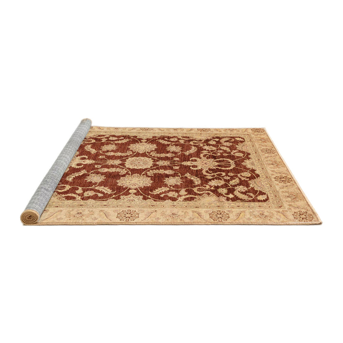 Sideview of Machine Washable Abstract Red Rug, wshabs3869
