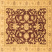 Square Oriental Brown Traditional Rug, abs3869brn