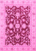 Machine Washable Oriental Pink Traditional Rug, wshabs3869pnk