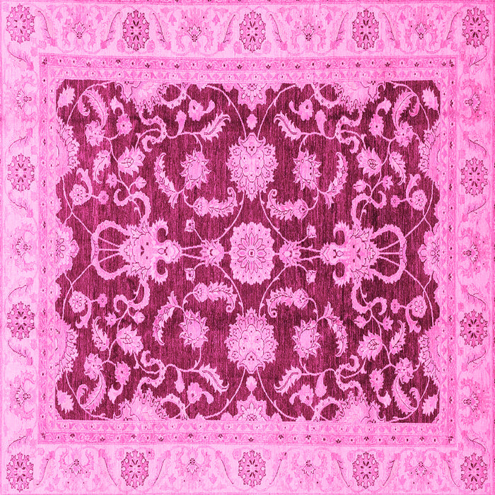 Square Oriental Pink Traditional Rug, abs3869pnk