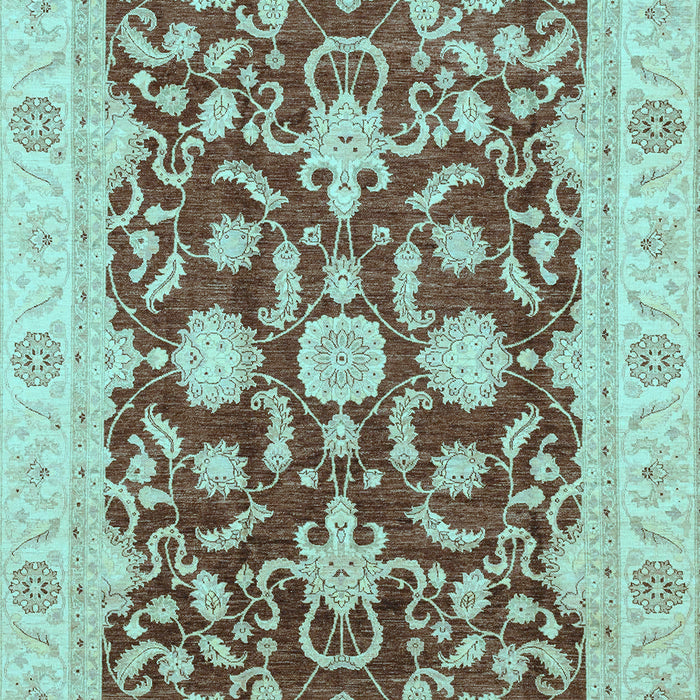Machine Washable Oriental Light Blue Traditional Rug, wshabs3869lblu