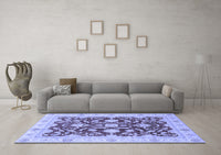 Machine Washable Oriental Blue Traditional Rug, wshabs3869blu