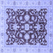 Square Oriental Blue Traditional Rug, abs3869blu