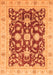 Machine Washable Oriental Orange Traditional Area Rugs, wshabs3869org