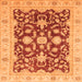 Square Oriental Orange Traditional Rug, abs3869org