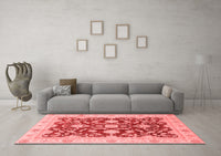 Machine Washable Oriental Red Traditional Rug, wshabs3869red