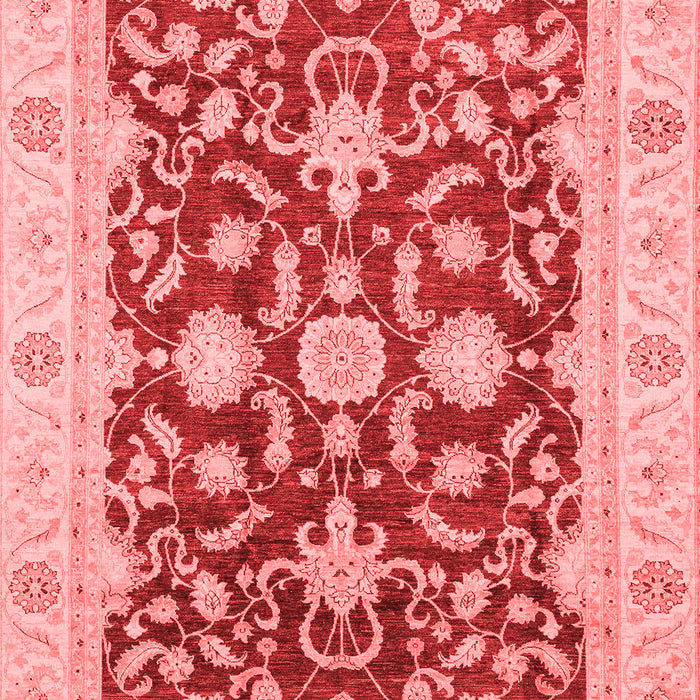 Machine Washable Oriental Red Traditional Rug, wshabs3869red