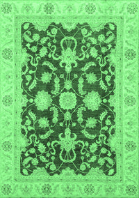 Oriental Emerald Green Traditional Rug, abs3869emgrn