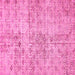 Square Machine Washable Abstract Pink Modern Rug, wshabs386pnk