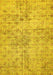 Machine Washable Abstract Yellow Modern Rug, wshabs386yw