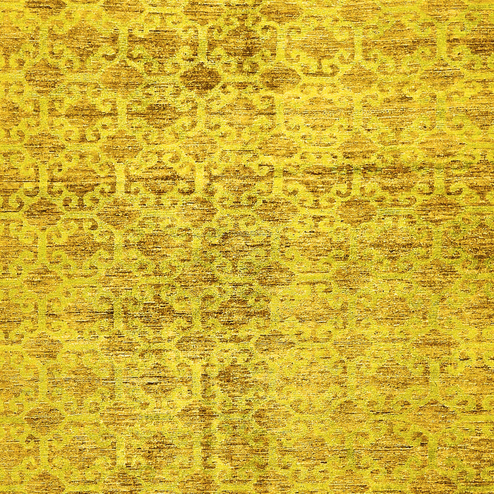 Machine Washable Abstract Yellow Modern Rug, wshabs386yw