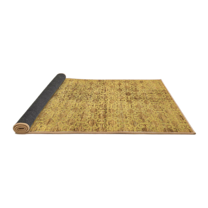 Sideview of Abstract Brown Modern Rug, abs386brn