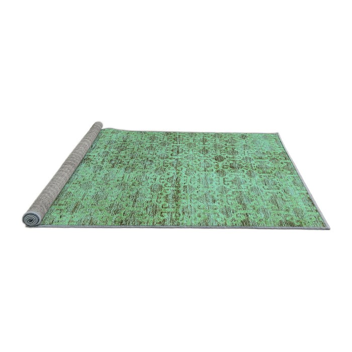 Sideview of Machine Washable Abstract Light Blue Modern Rug, wshabs386lblu