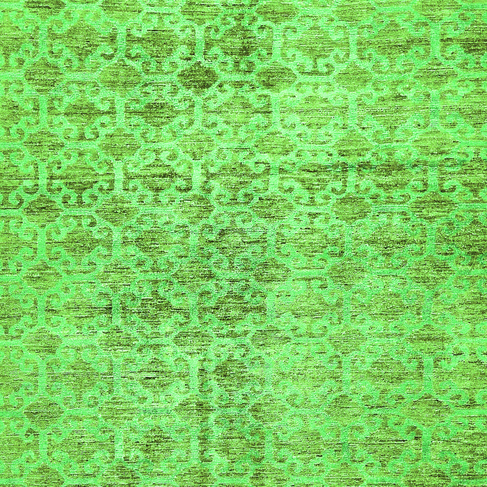 Machine Washable Abstract Green Modern Area Rugs, wshabs386grn