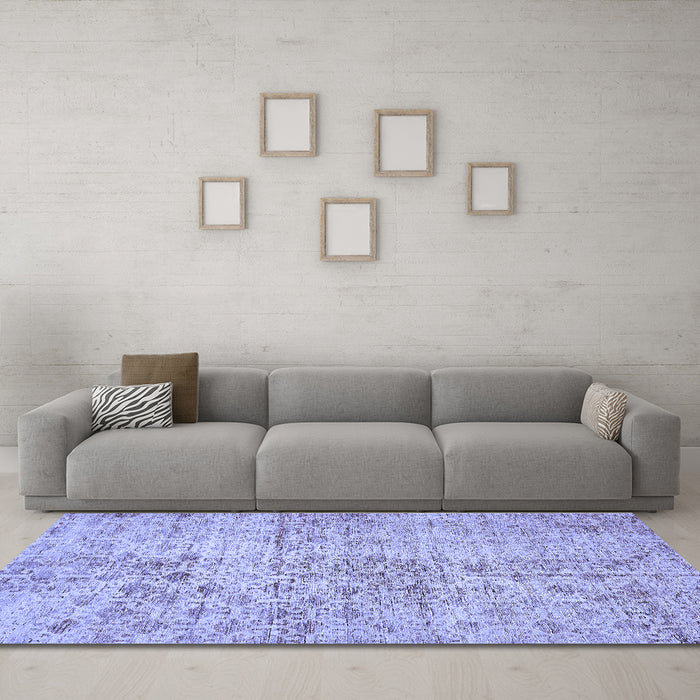 Machine Washable Abstract Blue Modern Rug in a Living Room, wshabs386blu