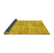 Sideview of Abstract Yellow Modern Rug, abs386yw