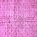 Square Machine Washable Abstract Purple Modern Area Rugs, wshabs386pur