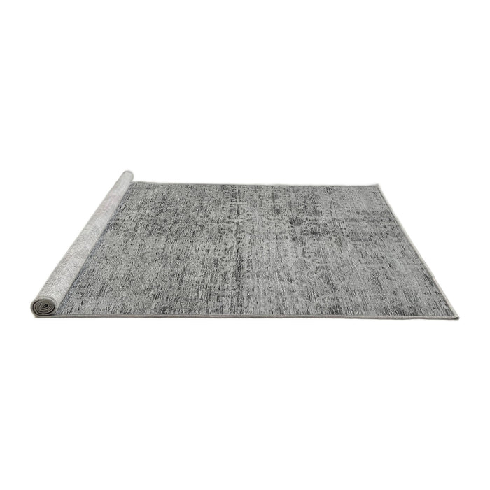 Sideview of Machine Washable Abstract Gray Modern Rug, wshabs386gry