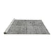 Sideview of Machine Washable Abstract Gray Modern Rug, wshabs386gry