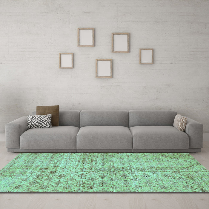 Machine Washable Abstract Light Blue Modern Rug in a Living Room, wshabs386lblu
