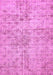 Machine Washable Abstract Purple Modern Area Rugs, wshabs386pur