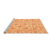 Sideview of Machine Washable Abstract Orange Modern Area Rugs, wshabs3870org