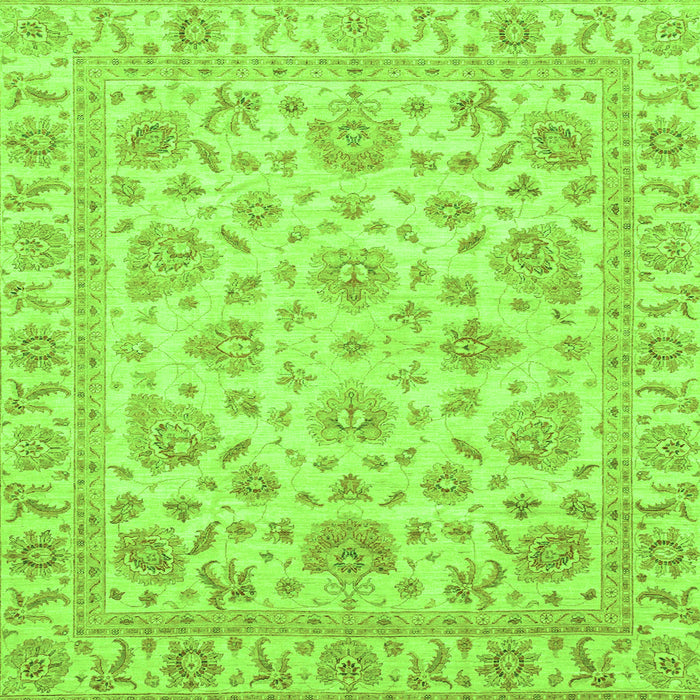 Square Abstract Green Modern Rug, abs3870grn